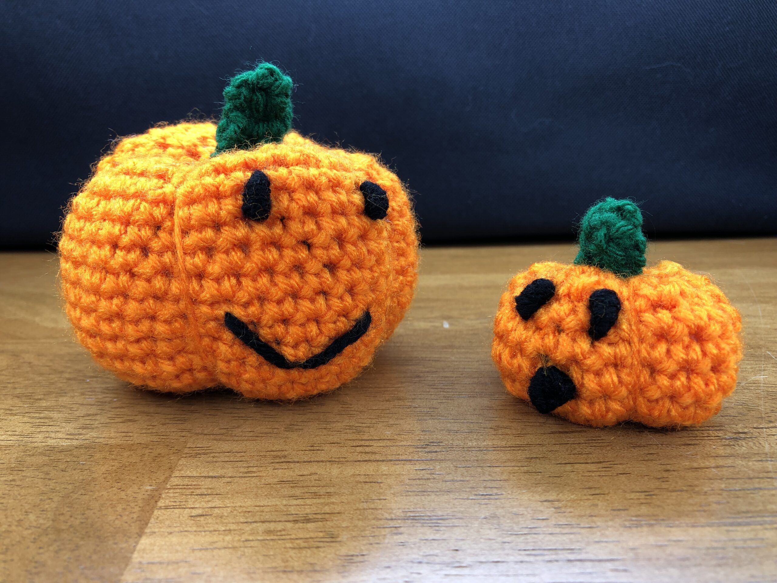 finished baby jack-o-lantern pumpkins